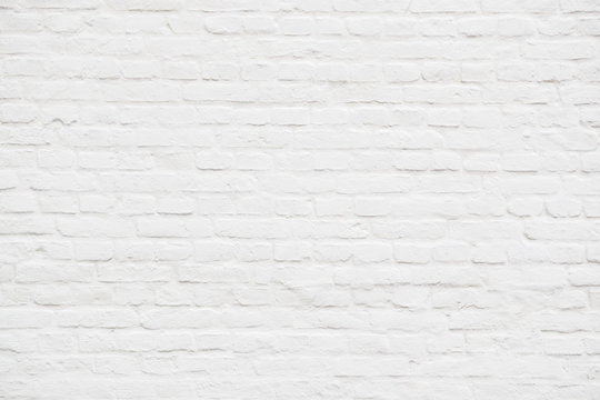 White Brick Wall Background