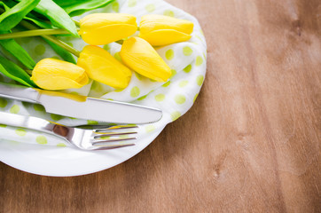 Spring Table Setting for Easter or Mother's Day