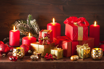 christmas gift box and decoration light