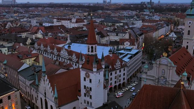 View of Munich at dusk