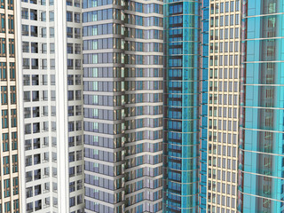 District with skyscrapers. 3d image