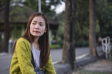 woman in park