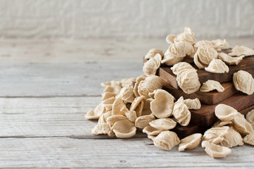 Fresh italian pasta orecchiette