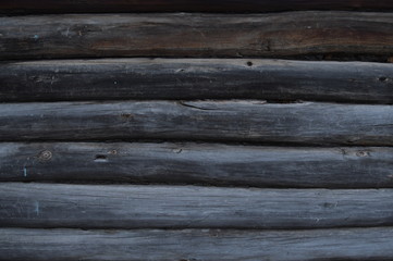Background Pattern, Closed Up of Old Brown Wooden Logs with Copy Space for Text Decorated.