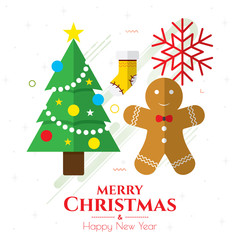 Christmas icons internet banner background.