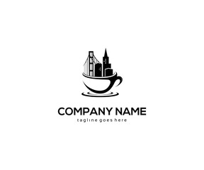 Obraz premium design logo cafe