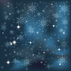Fototapeta na wymiar elegant Christmas background with snowflakes and place for your text , vector