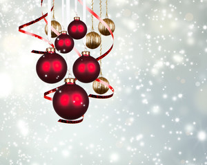 Christmas balls isolated on white background. Celebration cocept. 
