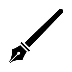 Pen Icon Isolated on White Background. Flat Vector illustration.