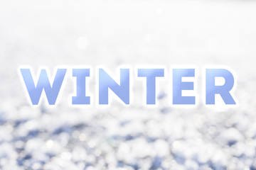 Winter blue word