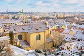 Snowy Winter Prague View