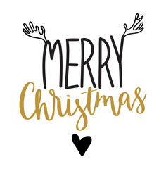 Obraz premium Merry christmas calligraphy