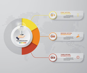 Modern 3 options presentation business infographics template. EPS 10.