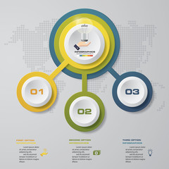Modern 3 options presentation business infographics template. EPS 10.