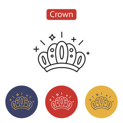 Crown icon isolated on white background.