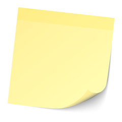Single Light Yellow Stick Note