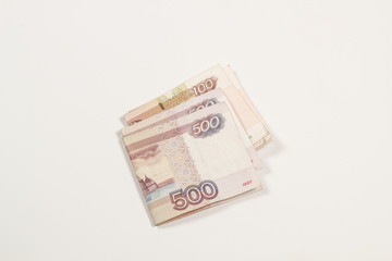 Paper money on a light background