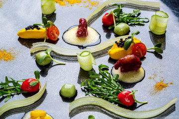 Abstract gastronomy vanguard concept molecular cuisine background