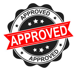 Obraz premium approved stamp, Vector illustration.