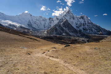 Ama Dablam mountain peak view from Chukung Ri, Everest region, Nepal
