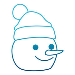 Fototapeta premium Snowman winter cartoon