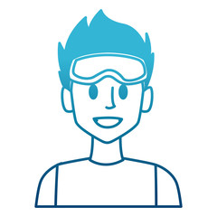 Boy with winter hat face
