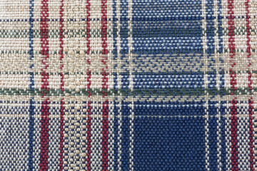 Close view of colorful woven fabric