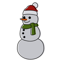 Snowman winter cartoon