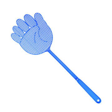 Blue Flyswatter isolated on white background