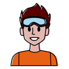 Man with winter googles