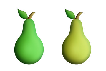 Peras de color verde. 