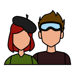 Winter couple avatar