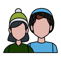 Winter couple avatar