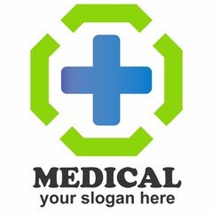 Medicine, Medical, Healthy, Health, Pharmacy, Hospital, Clinic, Emergency, Cross, Plus, Care, Symbol, Blue, Doctor, Nature, Recycle, Illustration, Logo, Stock, Vector, Design, Templates, Hexagonal