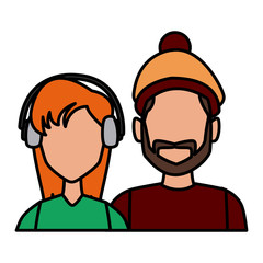 Winter couple avatar