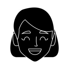 Young woman face smiling