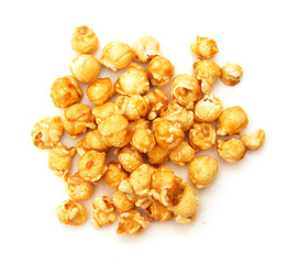 Popcorn isolated on the white background