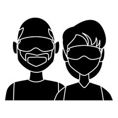 Winter couple avatar