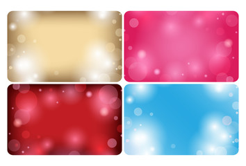 abstract backgrounds with bokeh - vector cards
