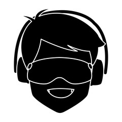 Man with winter googles