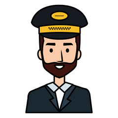 taxi driver with hat