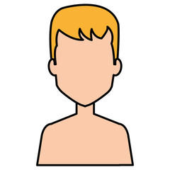 young man shirtless avatar character