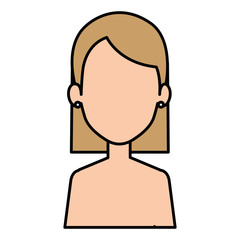 beautiful and young woman shirtless character