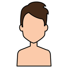 young man shirtless avatar character