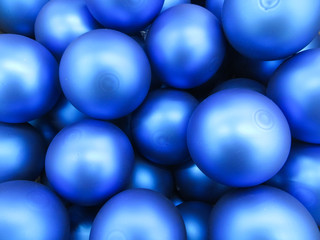 Blue chrismas balls