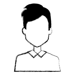 young man model avatar character vector illustration design