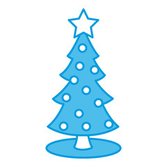 Christmas tree isolated icon vector illustration graphic design