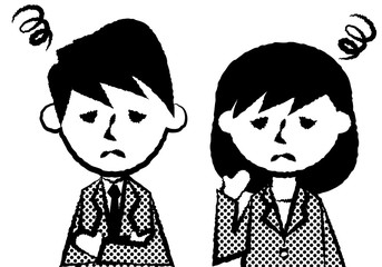 会社員　上半身　困る