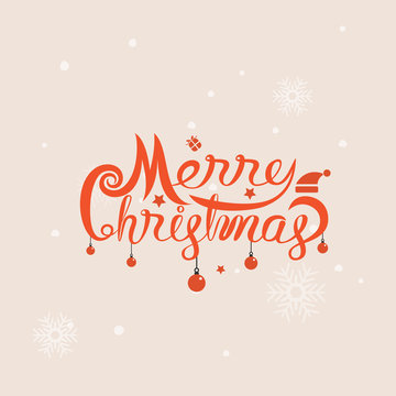 Merry Christmas Typographical Design Elements.Merry Christmas vector text calligraphic lettering design card template.Creative typography for Holiday greeting Poster.Calligraphy font style banner.