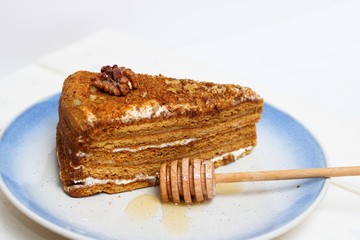Medovnik, traditional eastern  European layered honey cake